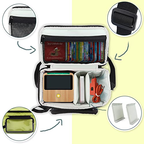 Annmore Carry Bag for Toniebox and Characters Compatible with Yoto Player and Cards, Holder for Audio Player and Accessories (Green) - Image 3