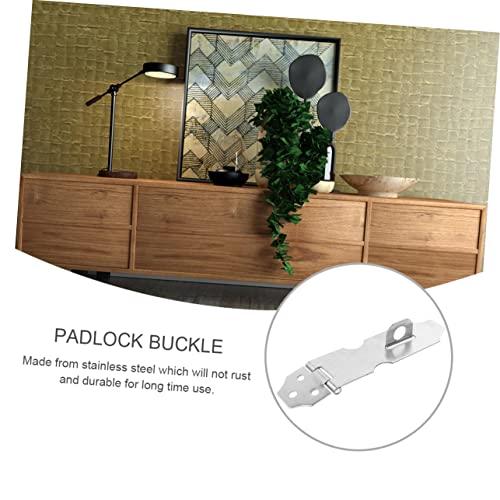 Image of DOITOOL 20pcs Stainless Steel Padlock Hasp Clasp for Doors Cabinets Security Locking Concealed Screws Resistant Design for Use