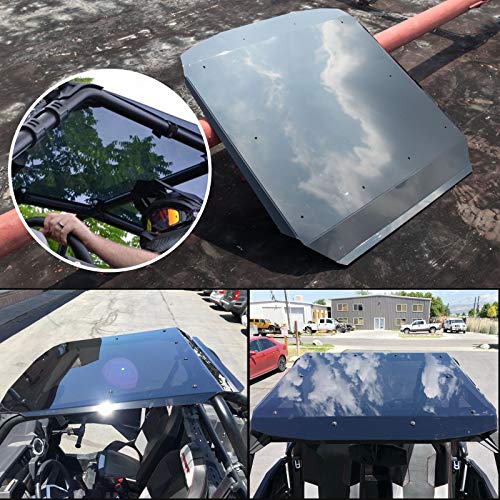 Roof Top Compatible with Polaris 2014+ RZR XP 900/1000 TURBO 900 S Trail 2 Seats TINTED POLYCARBONATE PC Solid Sheets Sun Visor Cover Protective Shield with UV-coating