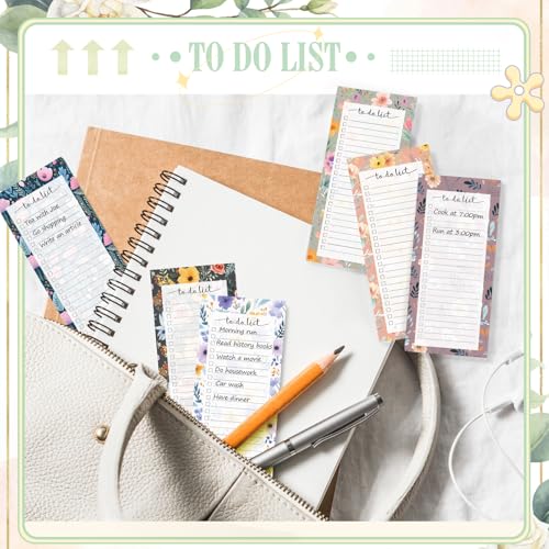 Image of Censen 10 Pack 500 Sheets to Do List Notes Daily Checklist Notepad with 50 Sheets Undated Memo Pad Color Block Shopping List Weekly Plan Notepad Organizer Planners(Flower Color,Lined) | Note Book 508 Sheets Colorful Memo Pad Office School Supplies Planner Shopping Weekly Plan Task Organizer Tear-off Design