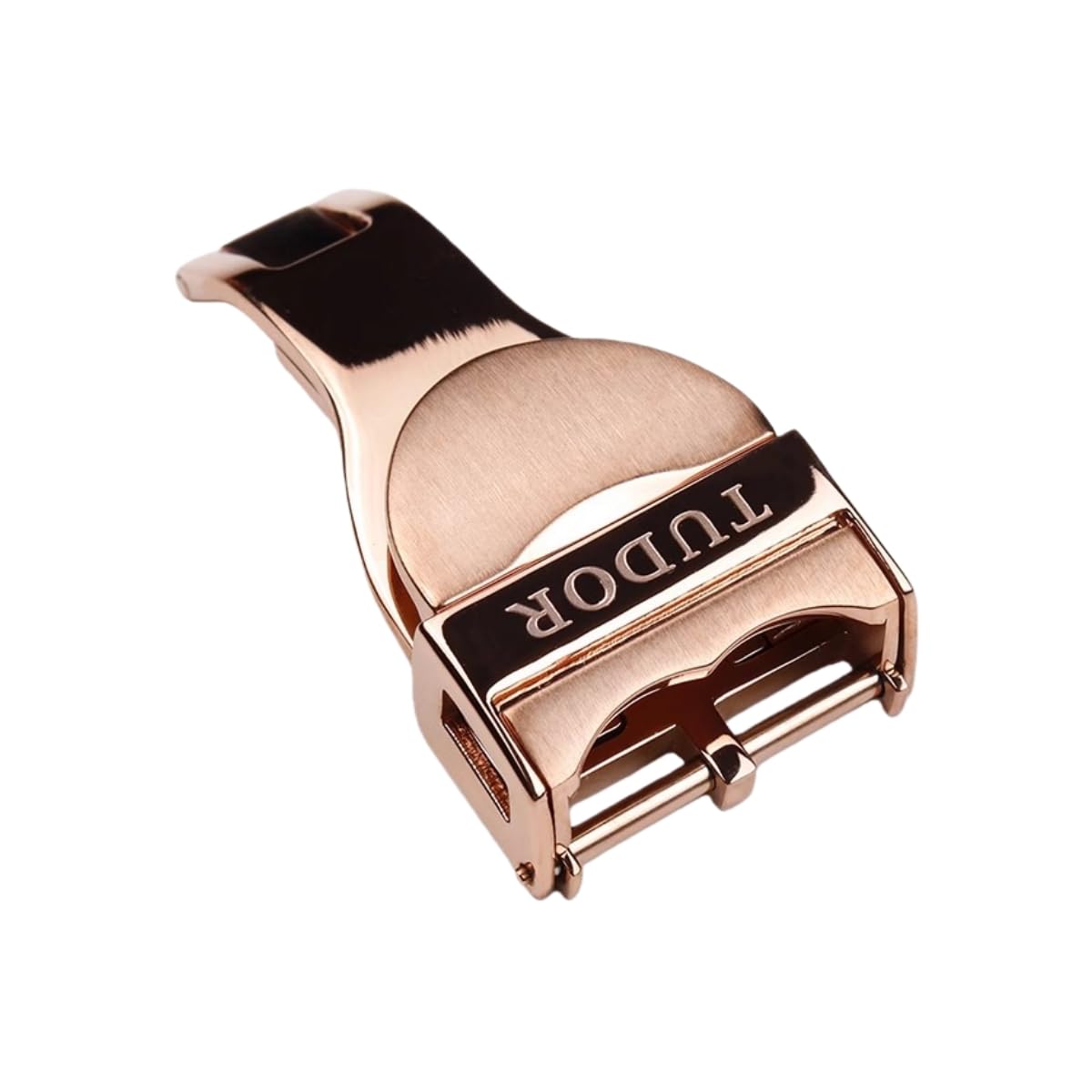 Zapięcie Składane Tarcza 18mm Stal - Klamra Podwójna Blokada, Zatrzask Flip Lock - Części Zamienne Pasek dla TUDOR-Różowe złoto