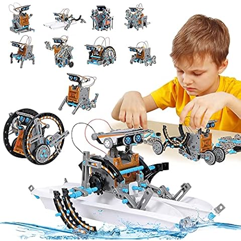 STEM Toy Solar Robot Kit 12-in-1 Learning Science Building Toy for Science kits 10 year old Boys&Girls,Educational DIY Assembly Kit w/Solar Powered,Robot Science Kits for Kids 10-12 Yr Olds Boys Gifts Cover