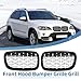 X AUTOHAUX Front Hood Bumper Grille Grill for BMW X5 X6 E70 No.51137157687/51137157688 Front Bumper Kidney Grille Grill Diamond Star Black Silver Tone 1 Pair