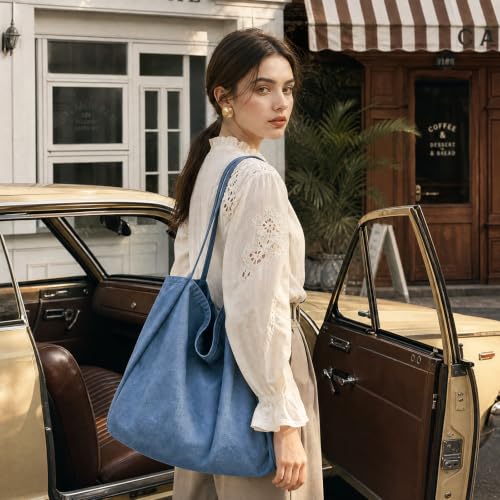 Image of Canvas Tote Bag for Women Large Hobo Shoulder Bag for Work Travel Casual Message Bag Tote Purse handbags