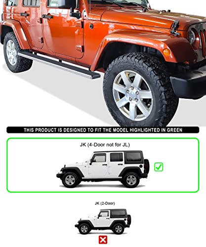 Estribos laterales Tuxtreme de 6 pulgadas para Jeep Wrangler JK miniatura 2