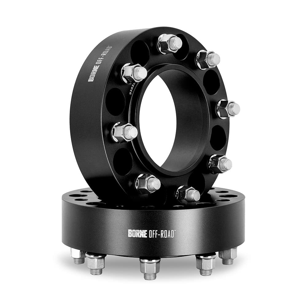 Mishimoto Borne Off-Road Wheel Spacers, 6X139.7, 1.00 Inch Thick Compatible with Ford Bronco/Ranger, Black
