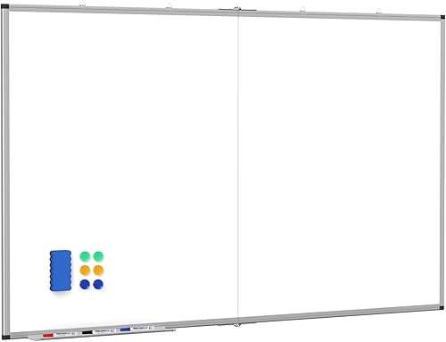 Pizarra blanca magnética grande de borrado en seco de 60 x 36 pulgadas para pared, marco de aluminio de alta calidad, pizarra blanca para oficina, disponible en Yaxa Colombia