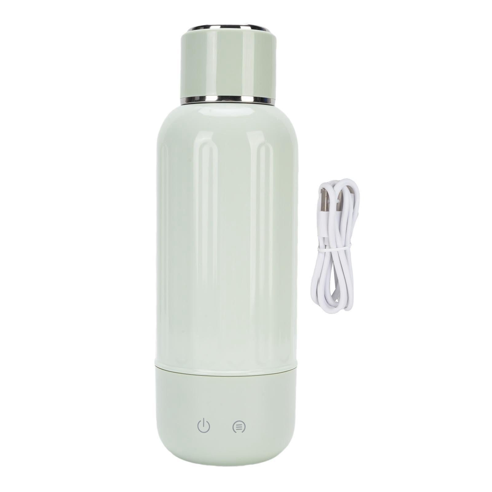 TARSHYRY Reise-Wasserkocher, Kabellos, Wiederaufladbar, Tragbar, Kleiner Wasserkocher, Heizung mit 5 Temperaturreglern für Camping, Auto, Reisen, Outdoor, 316 Edelstahl, 500 Ml (GREEN)