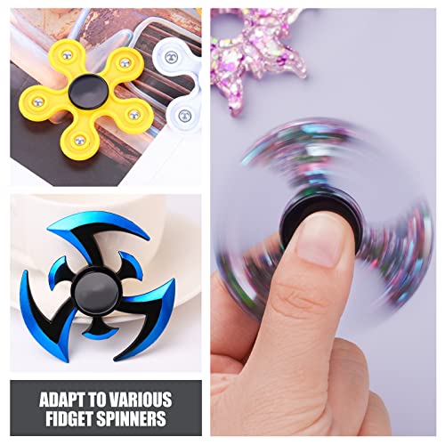 Image of NiArt Fidget Spinner Bearings with Caps 20 Pack, Chrome Steel DIY Set | Sealed Bearing Design Keeps Dust Out for Smooth Precision Spinning, Ideal for Resin Casting Projects, Stress Relief