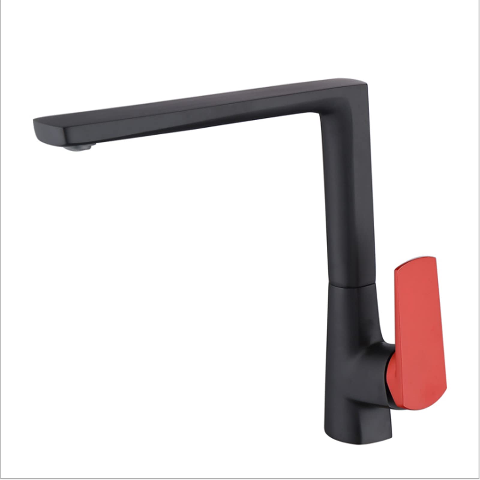 Robinet de cuisine noir mitigeur d'eau chaude et froide en laiton