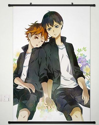 Amazon Com Haikyuu Wall Scroll Poster Fabric Painting For Anime Shouyou Hinata Tobio Kageyama S Posters Prints anime shouyou hinata tobio kageyama s