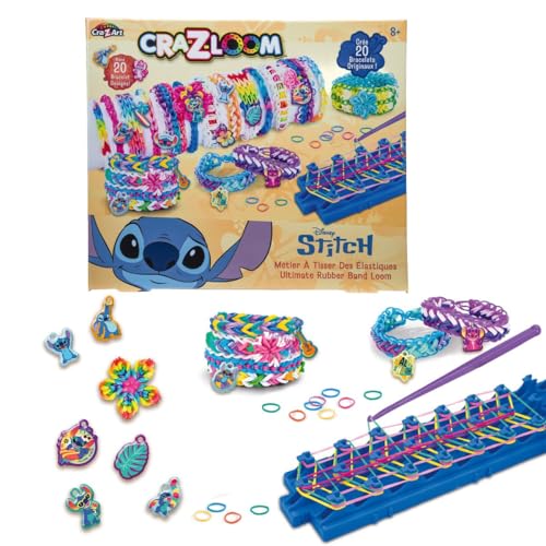 Lexibook, Atelier de Bracelets Élastiques Stitch Cra-Z-Loom, Blue, CRLOOM9D