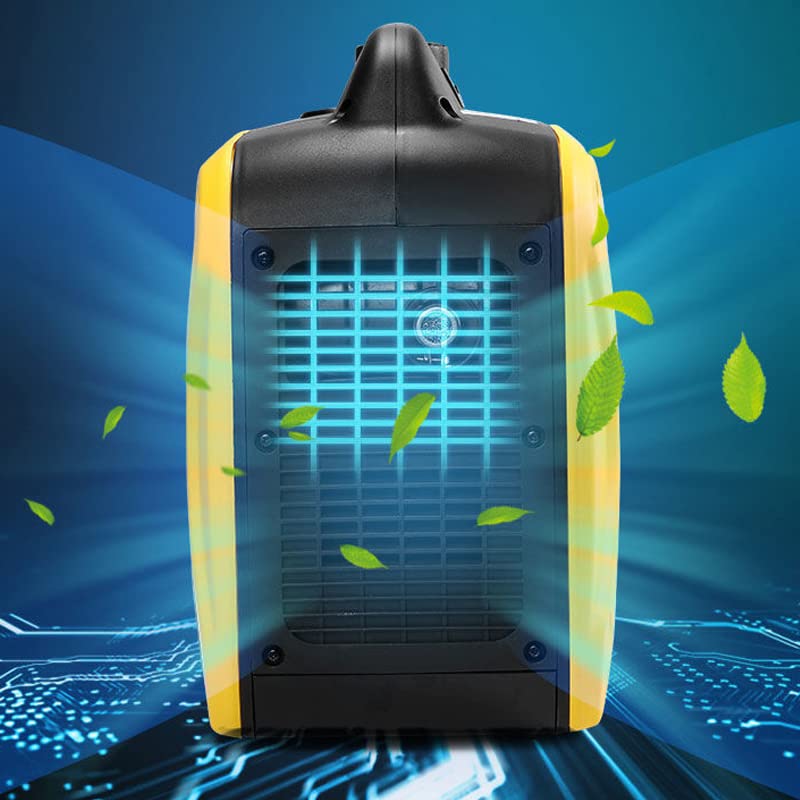 Aire acondicionado de estacionamiento 24V, generador automático gasolina, arranque remoto, vehículo carga CC, silencioso, pequeño diésel,Alta Precisión(Yellow)