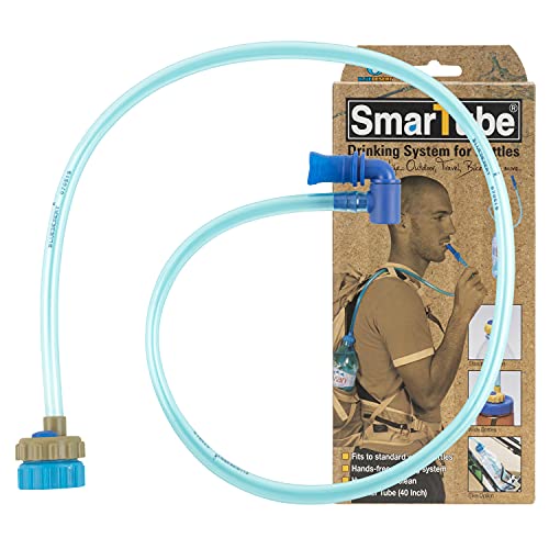SmarTube Water Bottle System | Drinking System for Bottles | Fits to Standard Water Bottles | Hands Free Drinking | Wide and Standard Water Bottle Adapter