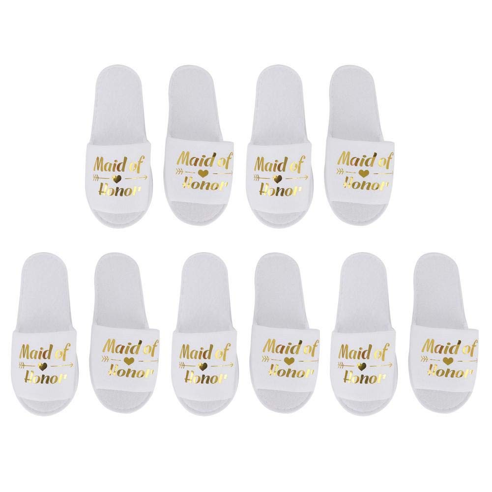 runatyMaid of Honor Print Reliable Comfortable Lightweight Skin Friendly Slippers, for Hotel Party