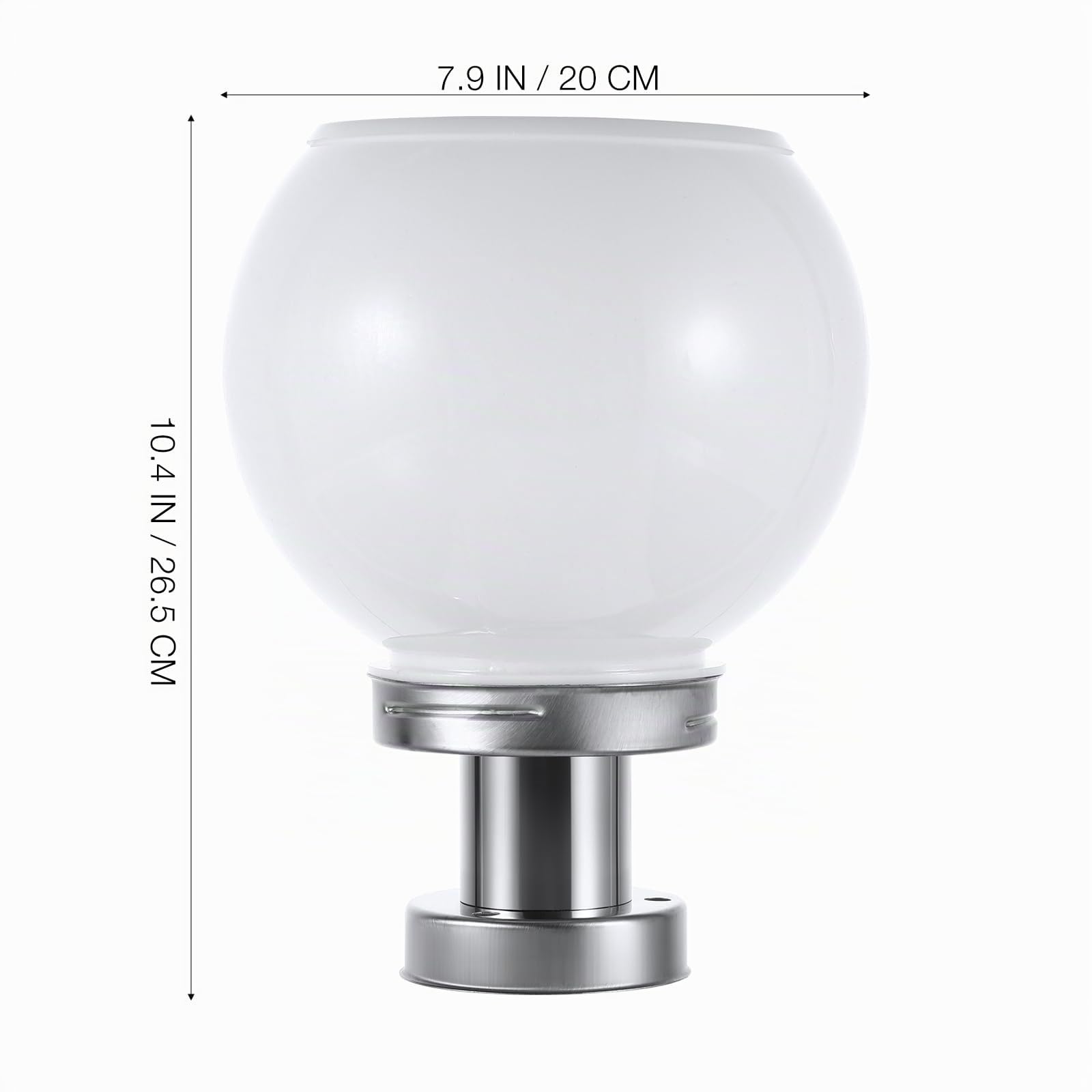 Uonlytech Posto Esterno Luce Apparecchi di Solar Powered Sfera Pilastro Luci Con Pier Mount Base Solor Prato Lampada Luce Della Sfera per Il Giardino Cancello Colonna Decorazione