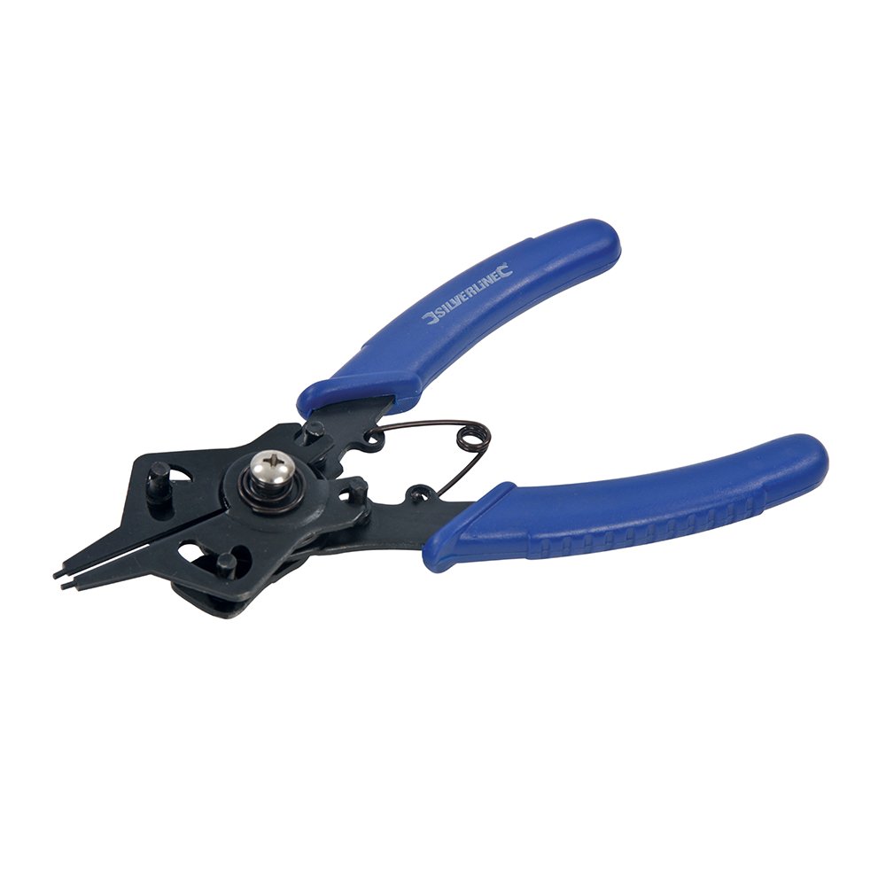 Tooltime Black Silverline 633719 Reversible Circlip Pliers 160Mm (6¼") Length 20Mm Jaw Capacity