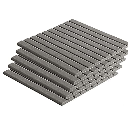 GAXQFEI Panel de Absorción de Algodón de Aislamiento Acústico de Alta Densidad de 5 Piezas Tratamiento Acústico Absorbente de Aislamiento de Voz 50 Veces; 50 Veces; 2Cm,Retardante de Llama Gris Claro