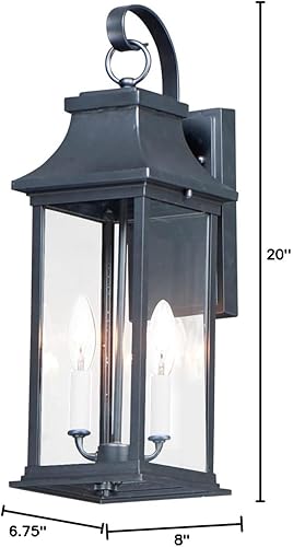 Miniatura 9 de Vicksburg - Aplique de pared mediano para exteriores de 2 luces