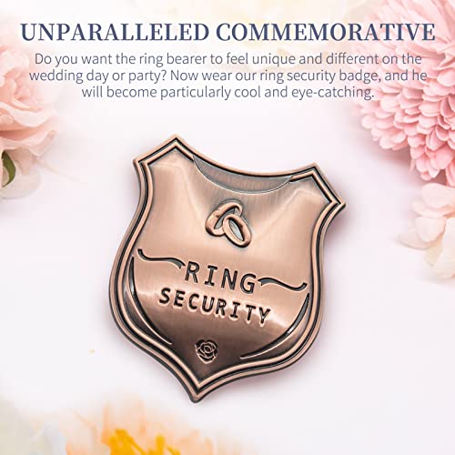 Yuchew Ring Security Badge Metal Brooch Ring Bearer Gift Souvenirs Wedding Accessories Keepsake for Wedding, Party, Rehearsal, boys, Kids, Youngs (3)2