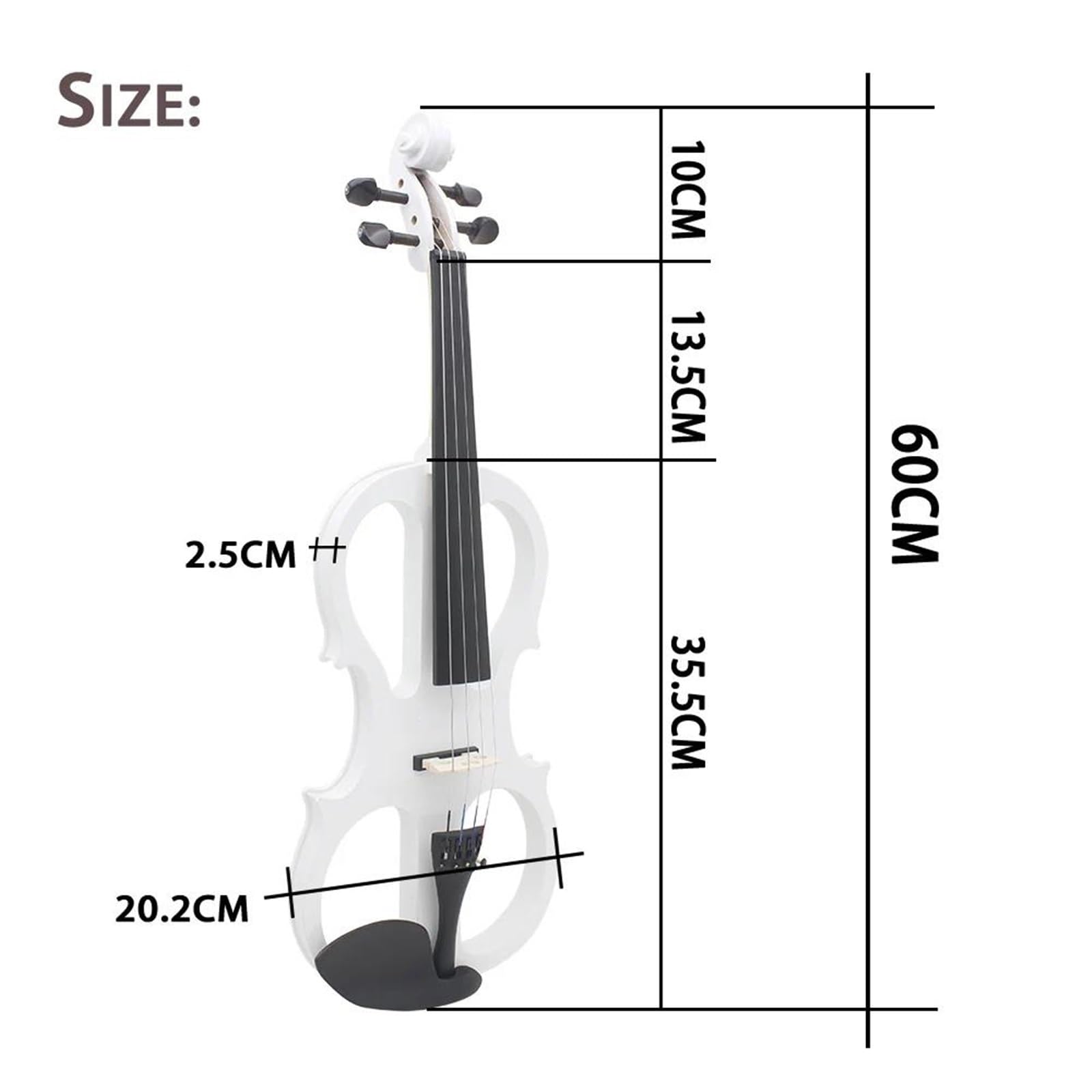 Kit Di Violino Professionale Violino Elettrico 4/4 Violino Elettroacustico Per Principianti Violino Elettrico Silenzioso Con Sintonizzatore Per Cuffie Ad Arco(Violin)