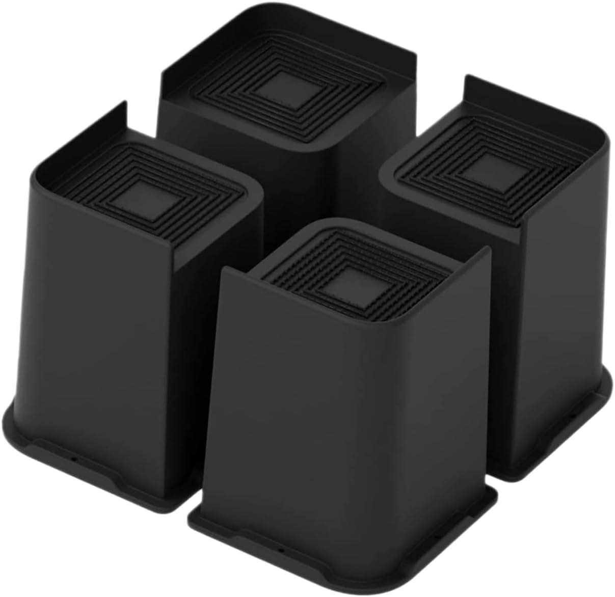4pcs Bed Frame Risers Rubber Grippers Furniture Sliders for Carpet Hard Floors