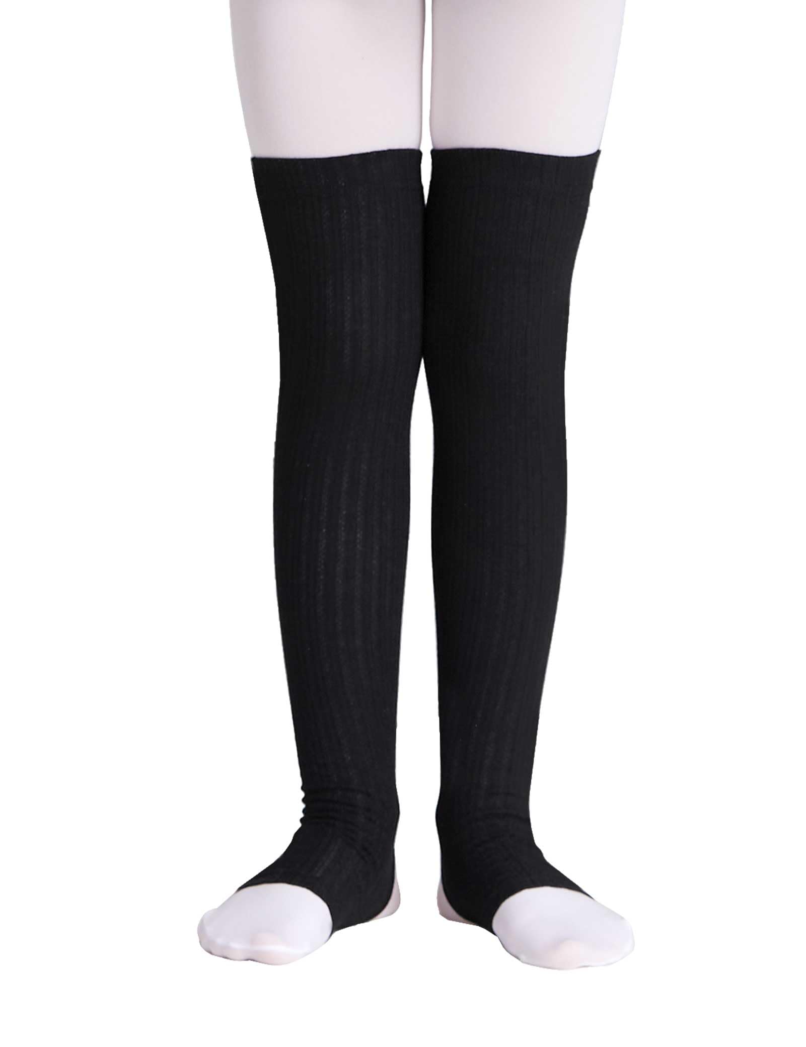 Toddler Ballet Stirrup Socks Knit Girls Leg Warmer Athletic Legsleeve
