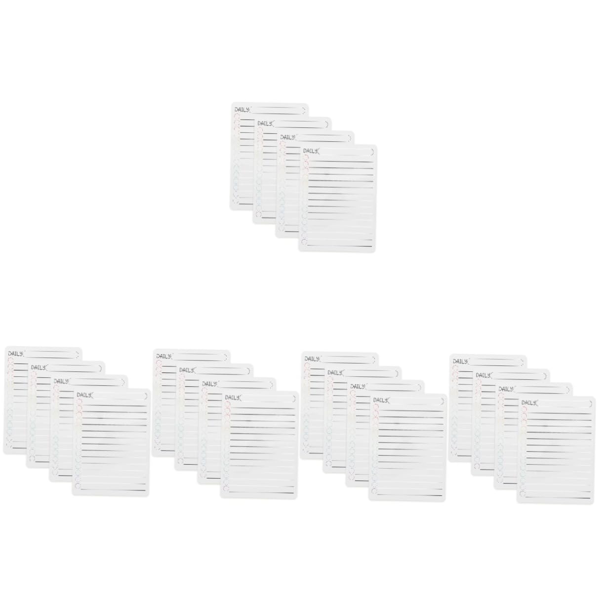 Operitacx 5 Sätze Tagesablauf Post Whiteboard Planke Liste Tägliche Tafel Planertafel Trocken Abwischbar Aus Kühlschrank To-do-list-board Tagesplanertafel Weich Magnetisch 4 Stück * 5