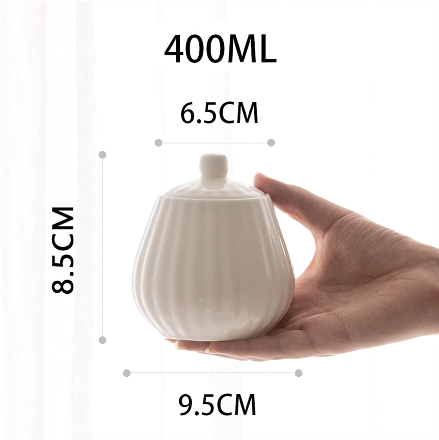 Sugar Bowl with lid Sugar Bowl White Porcelain Sugar Bowl Dispenser, 14.1oz/400ml Ceramic Salt Storage Jar Ceramic Sugar Bowl with Lid and Sugar Tongs