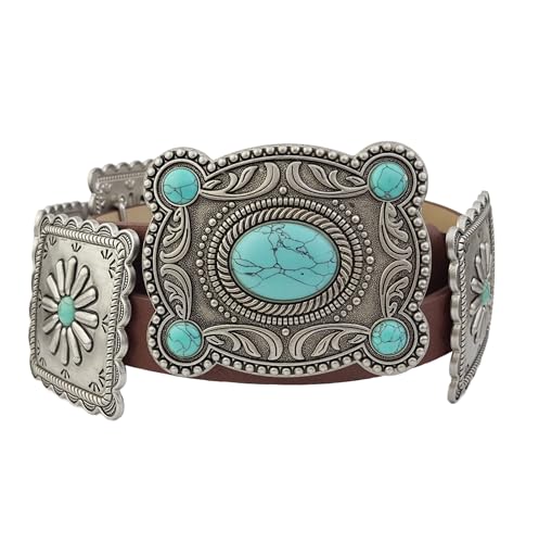 Western-Inspired Concho Belt w. stones