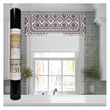 Traceable Designer No-Sew Straight Cornice Valance Kit, Patented No-Sew Trace-Cut-Hang Design Form for Precision Shaping Without a Sewing Machine, Creates Modern DIY Window Toppers, Fits Curtain Rods