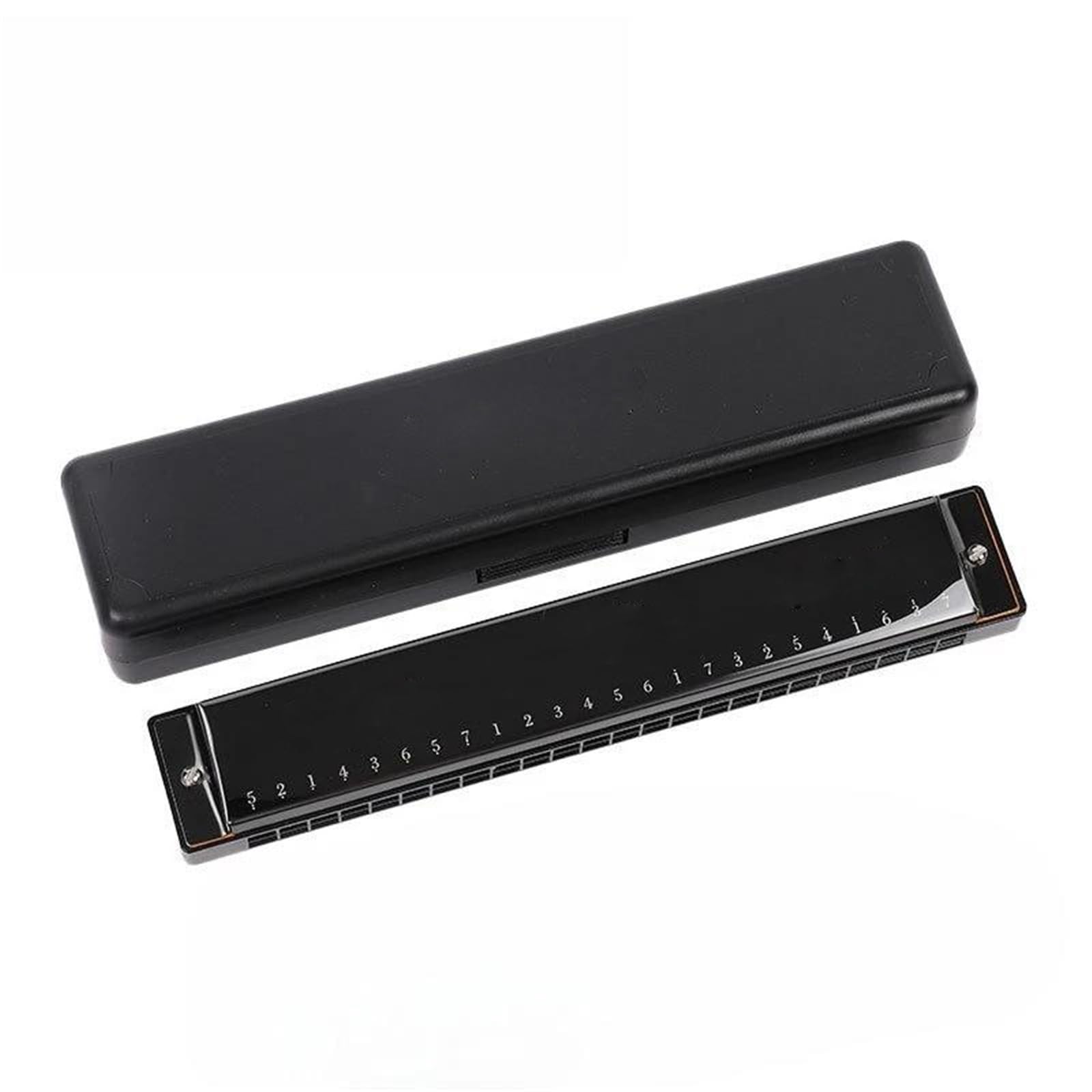 Mundharmonika Mundharmonika Mit 24 Löchern Polyphone In C-Tonart | Mundharmonika mit 24 Löchern, Einführung für Anfänger, Erwachsene, polyphone Mundharmonika in C-Tonart(Black)
