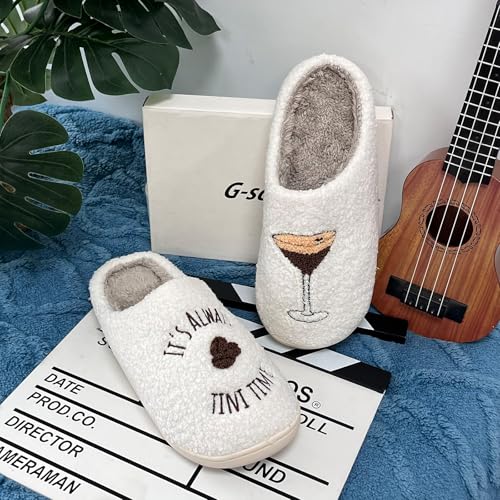 Cowboy Cowgirl Hat Slippers For Women Men Smile Face Slipper Plush Comfy Retro Preppy Slippers Warm Fuzzy House Shoes3