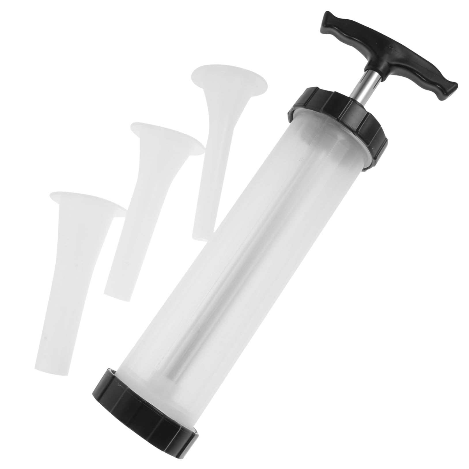 Mikinona 1Set Manual Sausage Filler Tool Home Use Meat Stuffer Nozzles for DIY Sausages for Ground Beef Pork Easy to Clean Use Kitchen Accessory