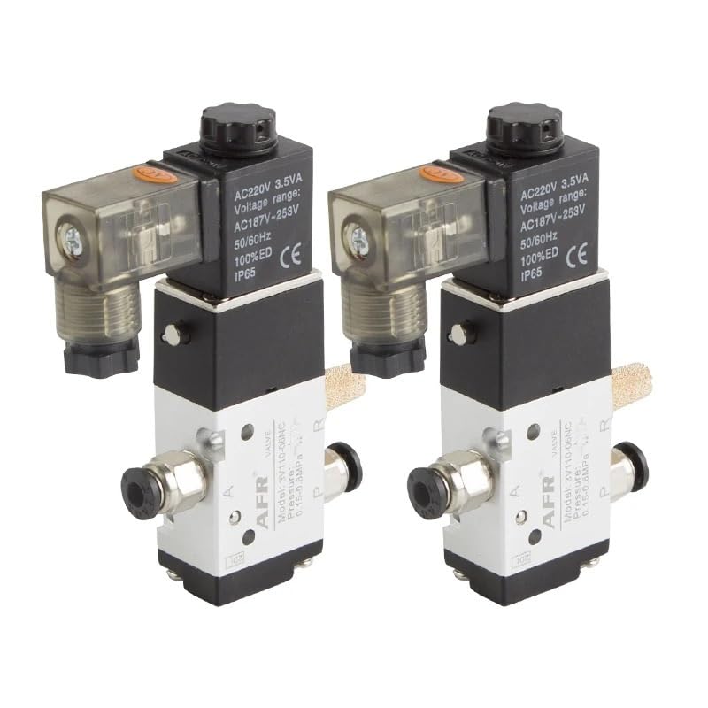 1 válvula solenoide 3V110-06 NO NC de 3 vías, CC 12 V, 24 V, CA 110 V, 220 V, válvula de control de aire neumática, válvula magnética de gas eléctrica, cuerpo de aluminio(3V110-06 NO,AC 110V)