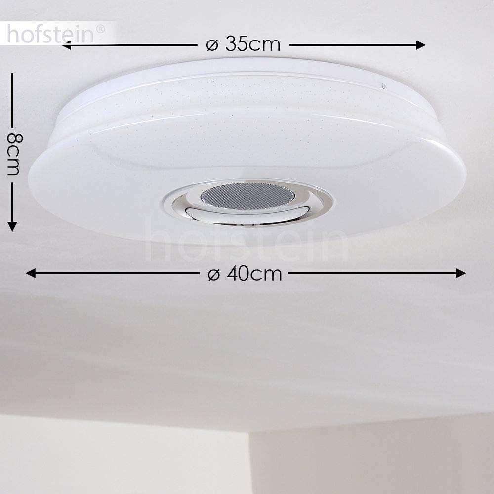 Plafoniera a LED Hemlo con cambia colori RGB e altoparlante Bluetooth