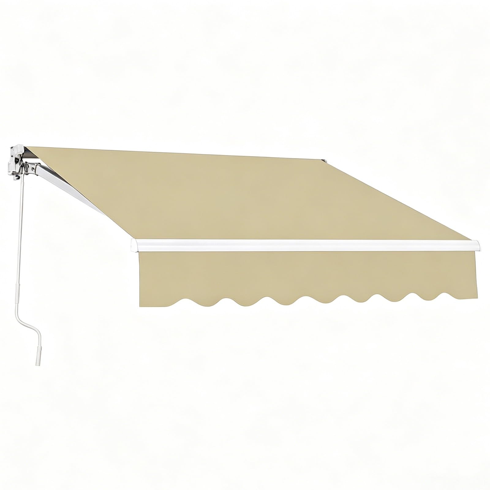 Store banne manuel sur pied contre les UV et la pluie fine