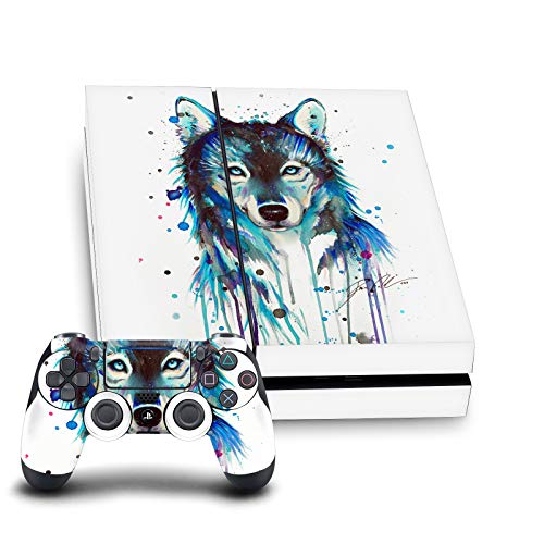 Autocollant vinyle PS4 pour personnaliser votre salon avec le style artistique Ice Wolf