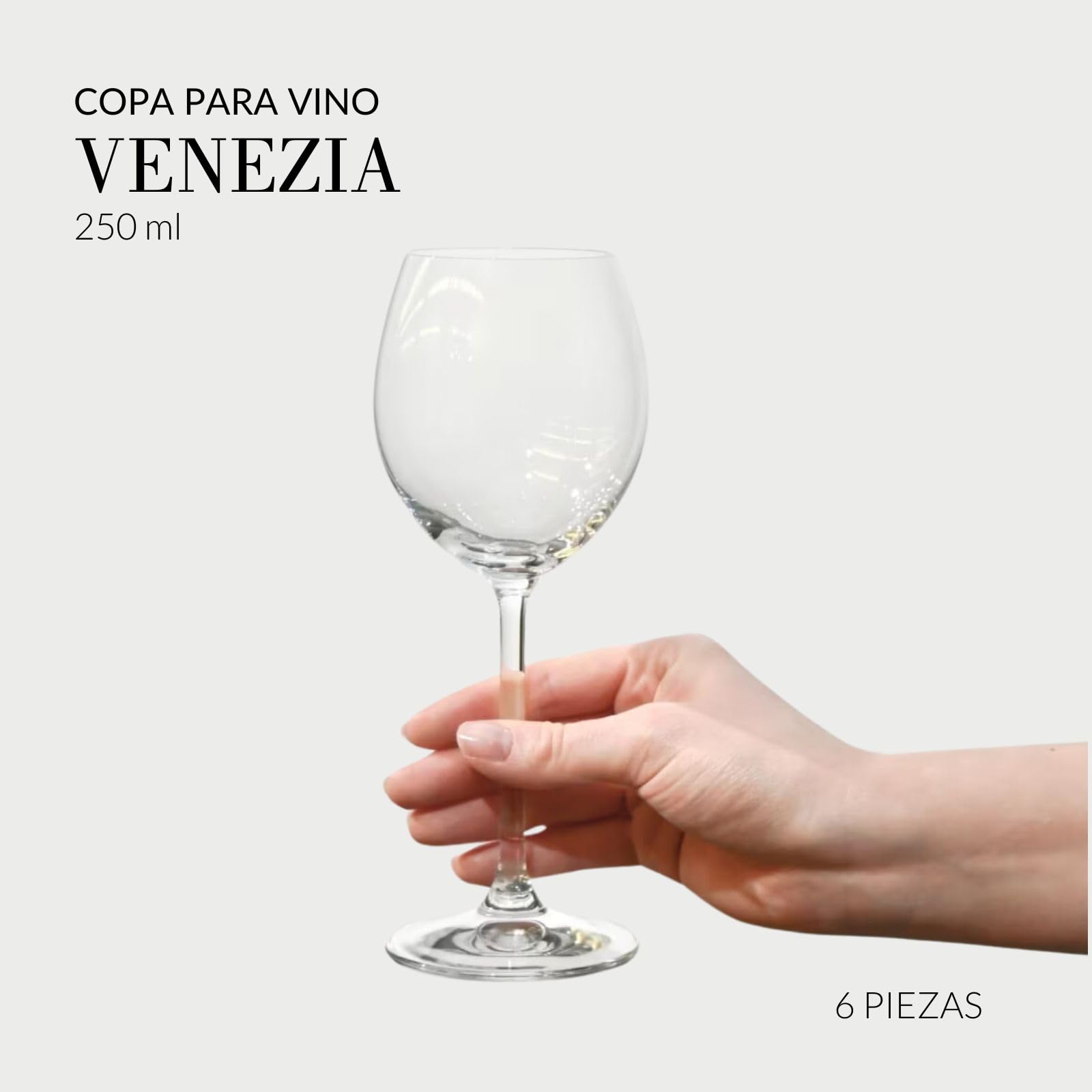 Krosno Copas de Vino Blanco Juego de 6, 280 ml, Colección Venezia