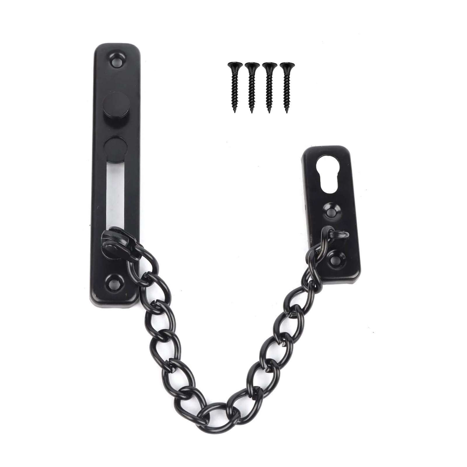 Inside Door Chain Lock Stainless Steel Security Guard Home Hotel for Door(Black 201)