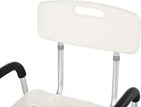 HOMCOM Zuhanyzó Szék Ergonomikus Állítható Magasságú Csúszásgátló Lábakkal Levehető Karfákkal 136kg Terhelhetőség Alumínium Fehér 6