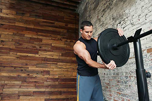 Steelbody Olympic Rubber Bumper Weight Plate - 10 Lb. / 25 Lb. / 35 Lb. / 45 Lb. Workout Weights, 10-Pound , Black #TOP4