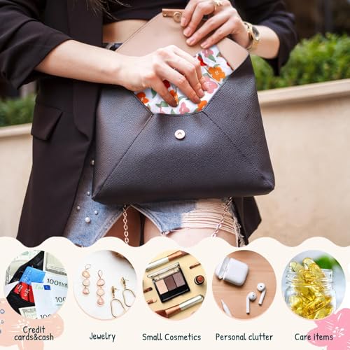 Buryeah 9 Pcs Mini Makeup Bag for Purse Cosmetic Bag Small Pouches Waterproof Travel Lipstick Organizer for Women(4.7 x 5.1 Inch)4