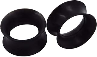 1 Pair/3Pairs Black/White/Transparent Soft Silicone Flexible Ear Skin Tunnels Plugs Expanders Gauges Hollow Body Piercing 2G-3/4