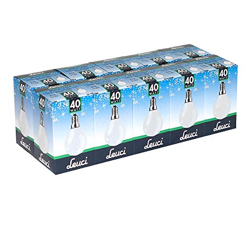 Preisvergleich Produktbild 10 x Leuci Glühbirne Tropfen 40W E14 MATT Glühlampe Glühbirnen Glühlampen