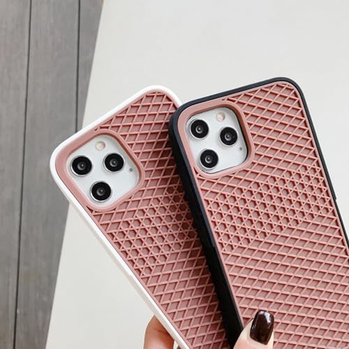 Coque silicone iPhone 12 / 12 Pro Vans marron gaufré