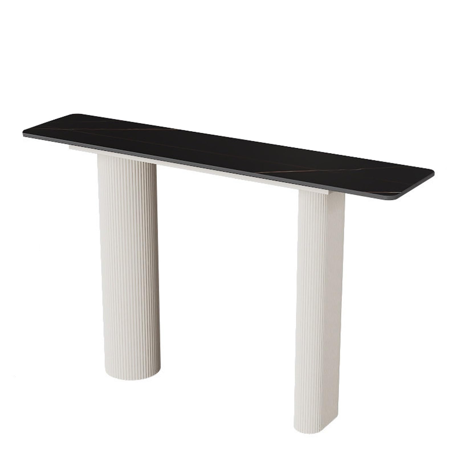 Mesa consola de diseño exclusivo para pasillos estrechos que necesitan luz y orden elegante