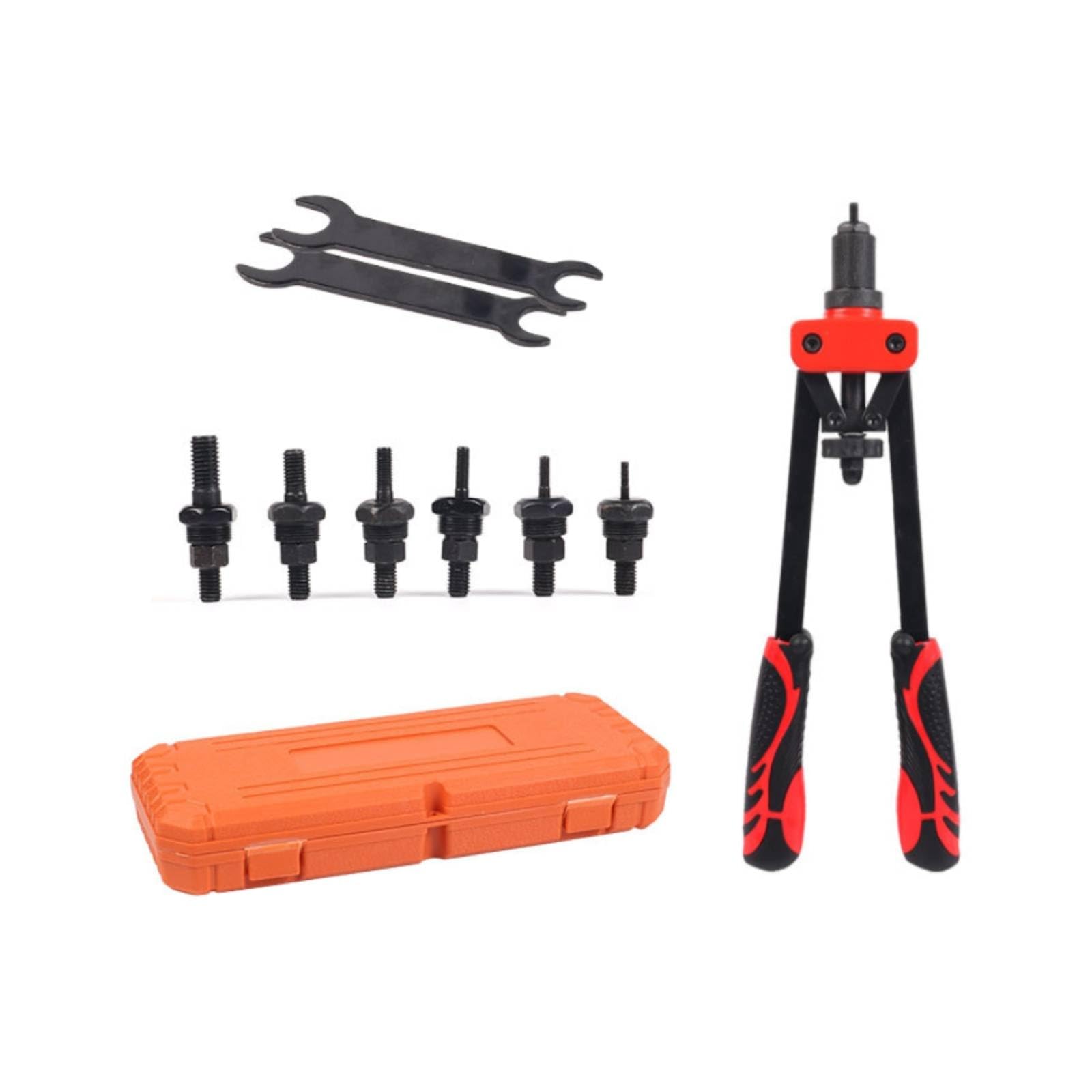 Rivettatrice Manuale Doppia Impugnatura Robusta Tirainserti con Valigetta Ergonomico Utensile per Installatori, Meccanici, Carpenteria in Metallo, 89150