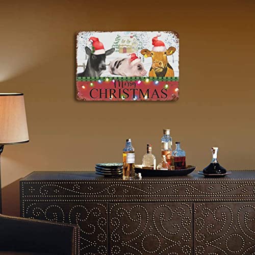 Panneau en métal Merry Christmas de haute qualité résistant extérieur