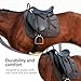 Harrison Howard Dressage Saddle Pad Adjustable with 4 Pockets and Foam Inserts with Differentiated Thickness Horse Riding Pad with Added Cushioning Grey